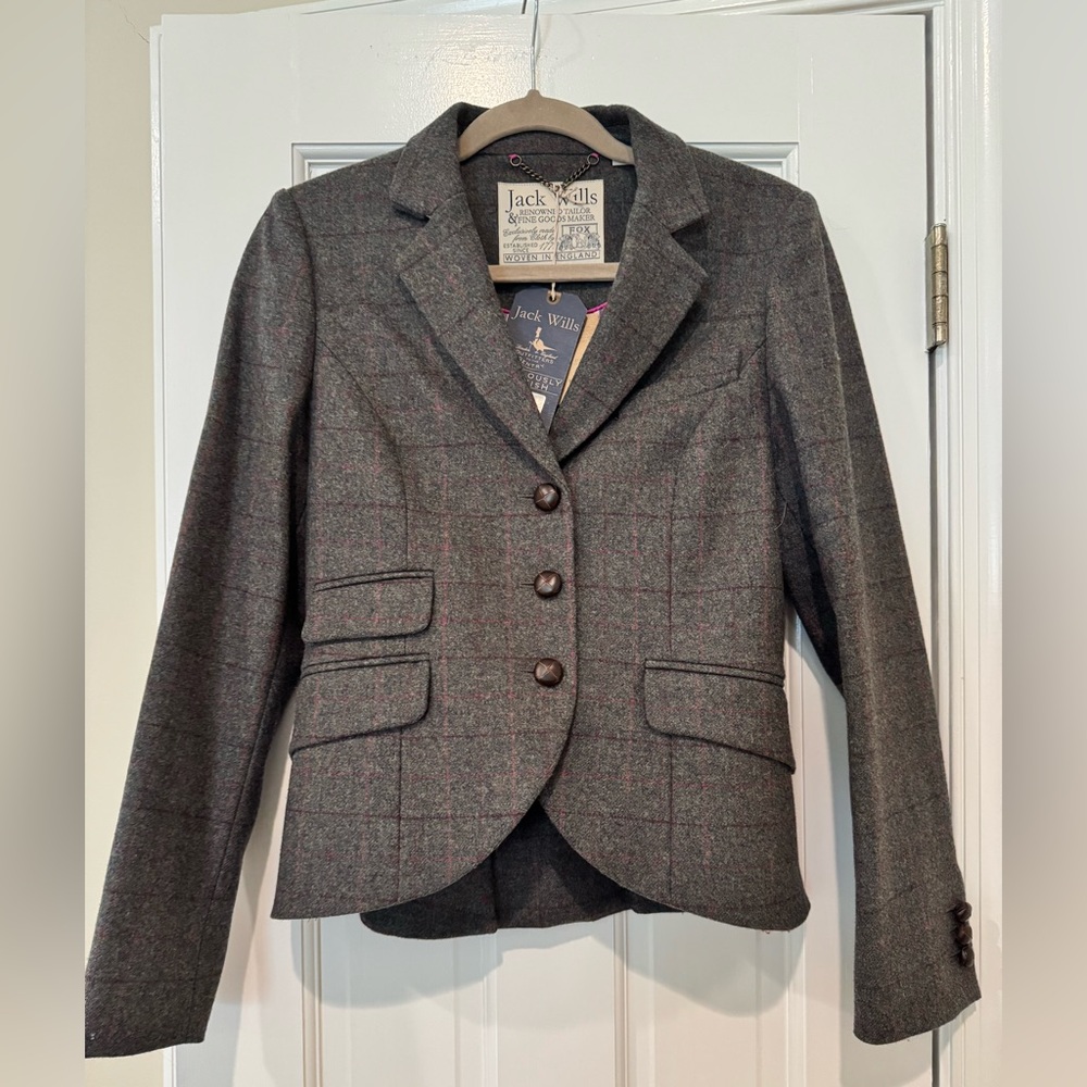 NWT!! Jack Wills Blazer Fitted Suit Jacket- size uk 10 (fits like a US 2-4)
